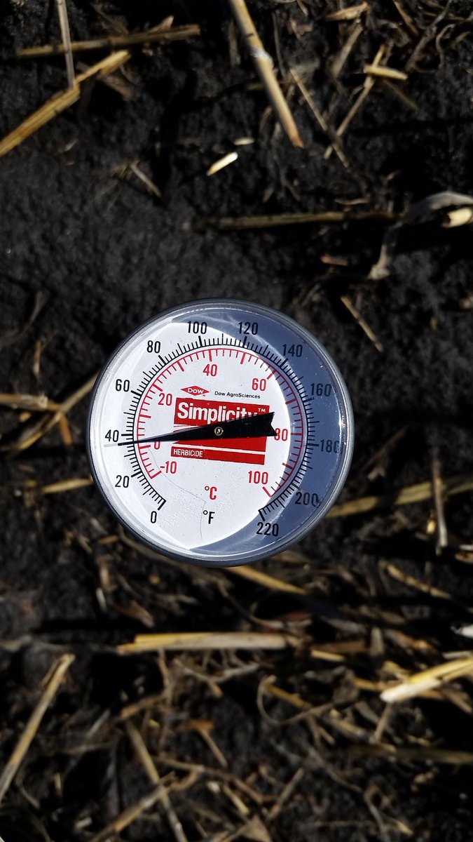 RGerrard20's tweet photo. After successfully coating my boots in wet black sticky mud we have our first #wetaskiwin soil temperature @CoopAgroWetask #growteam #agtip https://t.co/BoOUuYMTBo