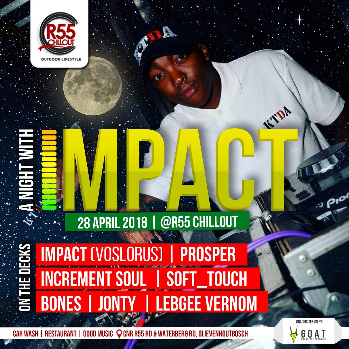 R55_CHILLOUT's tweet photo. Here is your long weekend`s GoodVibes guide 💃🍸🍹🤙🕺
26/04/2018 - Classical Affair With Bob Mabena
Entrance: R50
28/04/2018 - A Night With Impact
Entrance: Free
29/04/2018 - Quality Sundays With Thee Gobbs
Entrance: Free
#GoodVibesOnly
#Food
#Drinks
#Carwa https://t.co/ILIdct0rMg