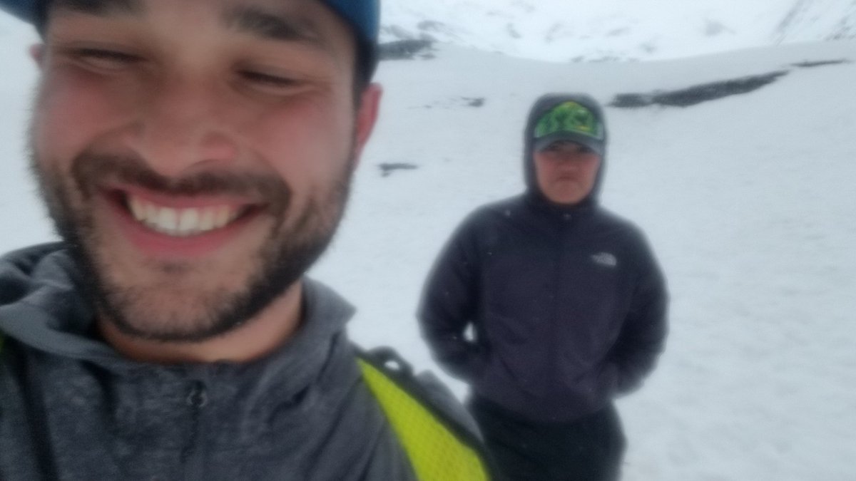 mentality0002's tweet photo. Byron Glacier yesterday. It was pouring rain and sleet. I got so cold, the only thing I could feel was my buzz from the beer #anchoragebrewingcompany #EasyEvil https://t.co/BVQNjjXhur