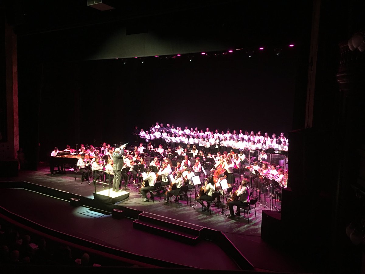 FBSchoolE17's tweet photo. Wow! What a start - FB pupils performing Carmina Burana on stage at the London Palladium  #MISST https://t.co/3v3ewUJlEA