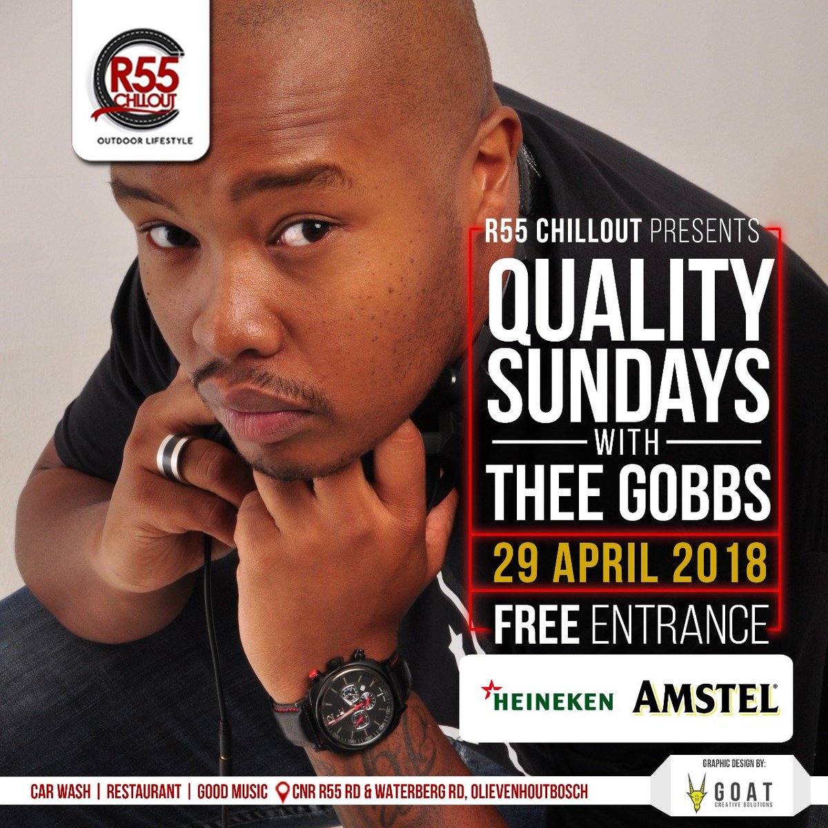 R55_CHILLOUT's tweet photo. Here is your long weekend`s GoodVibes guide 💃🍸🍹🤙🕺
26/04/2018 - Classical Affair With Bob Mabena
Entrance: R50
28/04/2018 - A Night With Impact
Entrance: Free
29/04/2018 - Quality Sundays With Thee Gobbs
Entrance: Free
#GoodVibesOnly
#Food
#Drinks
#Carwa https://t.co/ILIdct0rMg
