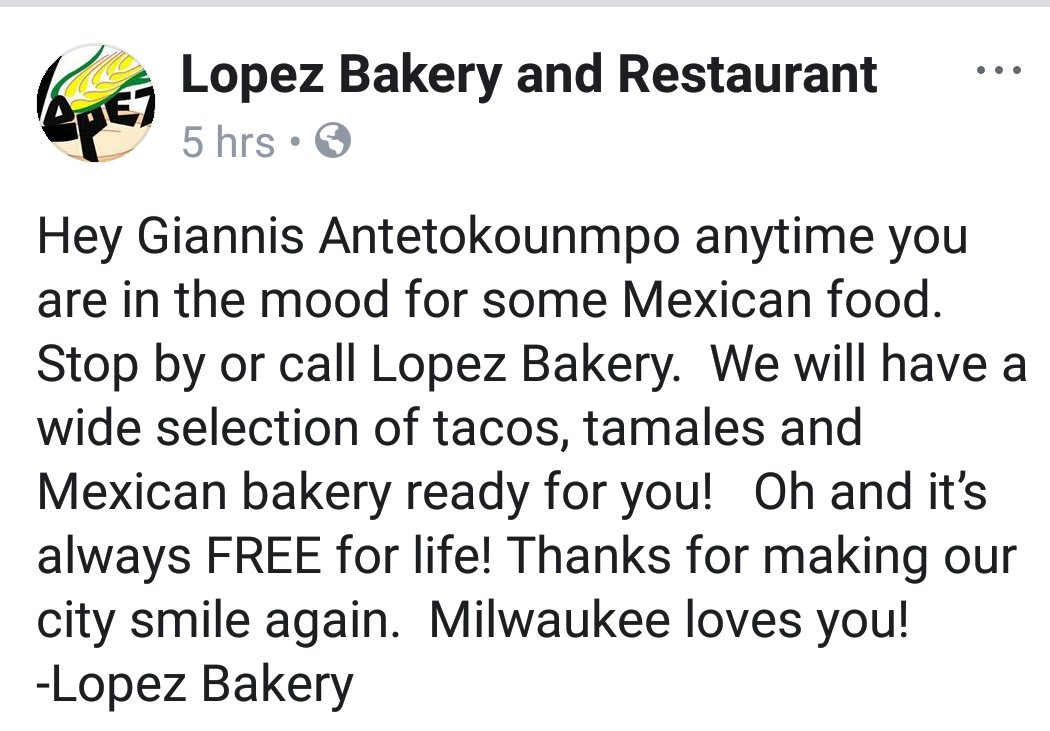 LOPEZBAKERY's tweet photo. @Giannis_An34 https://t.co/VnrG6wTx1n