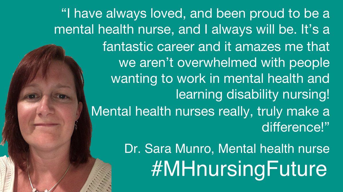 MHnursingFuture's tweet photo. "I have always loved, and been proud to be a mental health nurse, and I always will be... Mental health nurses really, truly make a difference!" @munro_sara, chief exec @LeedsandYorkPFT, shares her #MHnursingFutureMHN thoughts. Thanks Sara! https://t.co/mmzjYPTOPf
