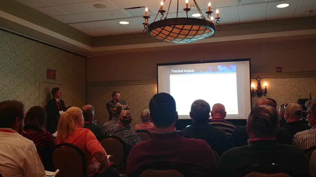 StahlSheaffer's tweet photo. Dom Passanita &amp; George Peterson presented Roadway Referencing, Analysis, and Asset Management today at #PSATSConf18 in Hershey. https://t.co/6przPftTBH