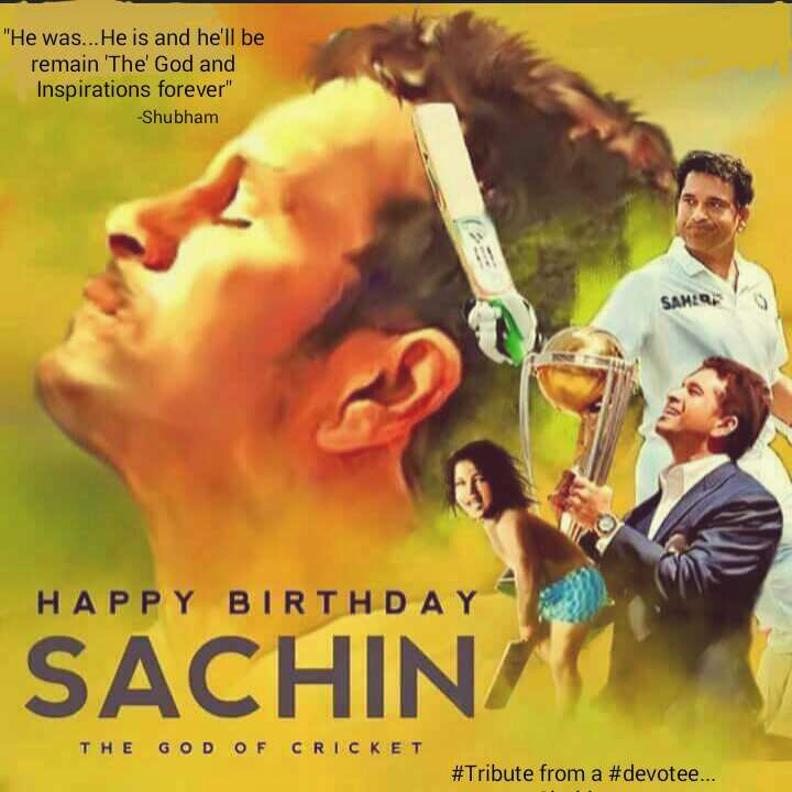 Tum jiyo hajaron saal...happy birthday to u.... #HappyBirthdaySachin <a href="/sachin_rt/">Sachin Tendulkar</a>