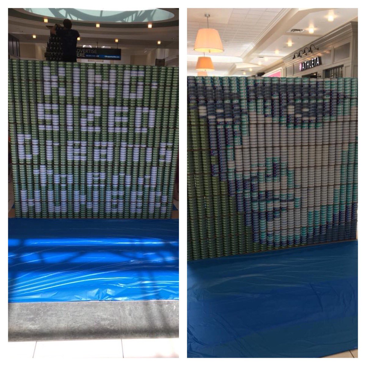 HaroldZimmick's tweet photo. What an amazing @asburymadison team at West Towne Mall this morning for #Canstruction! Way to go! Check it out and vote today! Thanks to @MiddletonOM for this incredible event making a great difference is our community! #canstructionmadison #asburymadison #rockCANroll #EndHunger https://t.co/ciKdk3DP3Q