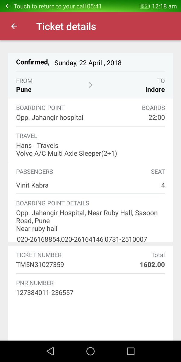 VinitKabra's tweet photo. @redBus_in  https://t.co/YRpdqn8EJT