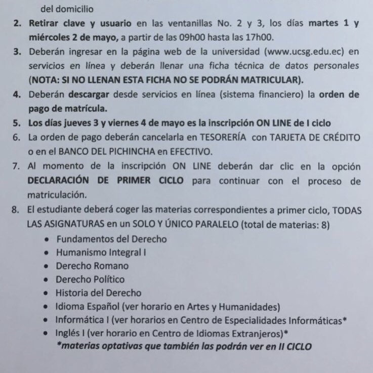 aeduc2018's tweet photo. Comunicado para I ciclo: proceso de matriculación e inscripción. #aeducinforma https://t.co/XqFB5fYGEy