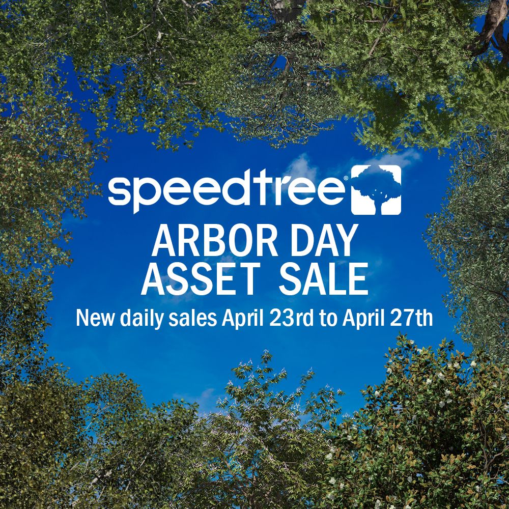 SpeedTreeInc's tweet image. We're kicking off our week of sales today! Stay tuned and check back daily to see what we have on sale! buff.ly/2HlXGCb #Sale #Assets #Games #Cinema #ArborDay