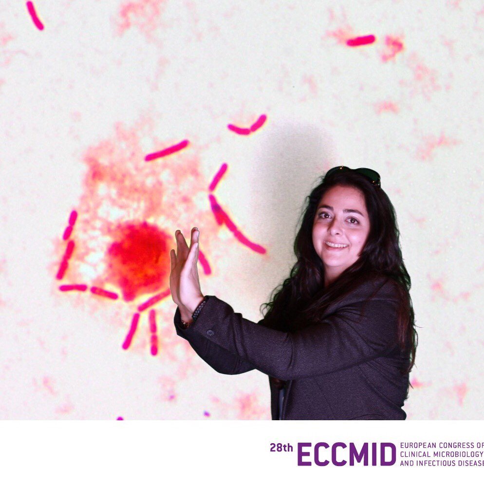 Singulex's tweet photo. Ghazaleh from the Singulex EU team getting up close and personal with infectious diseases at #ECCMID!  #Singulex #SingleMoleculeCounting #cdiff https://t.co/tAaOKgcrwg