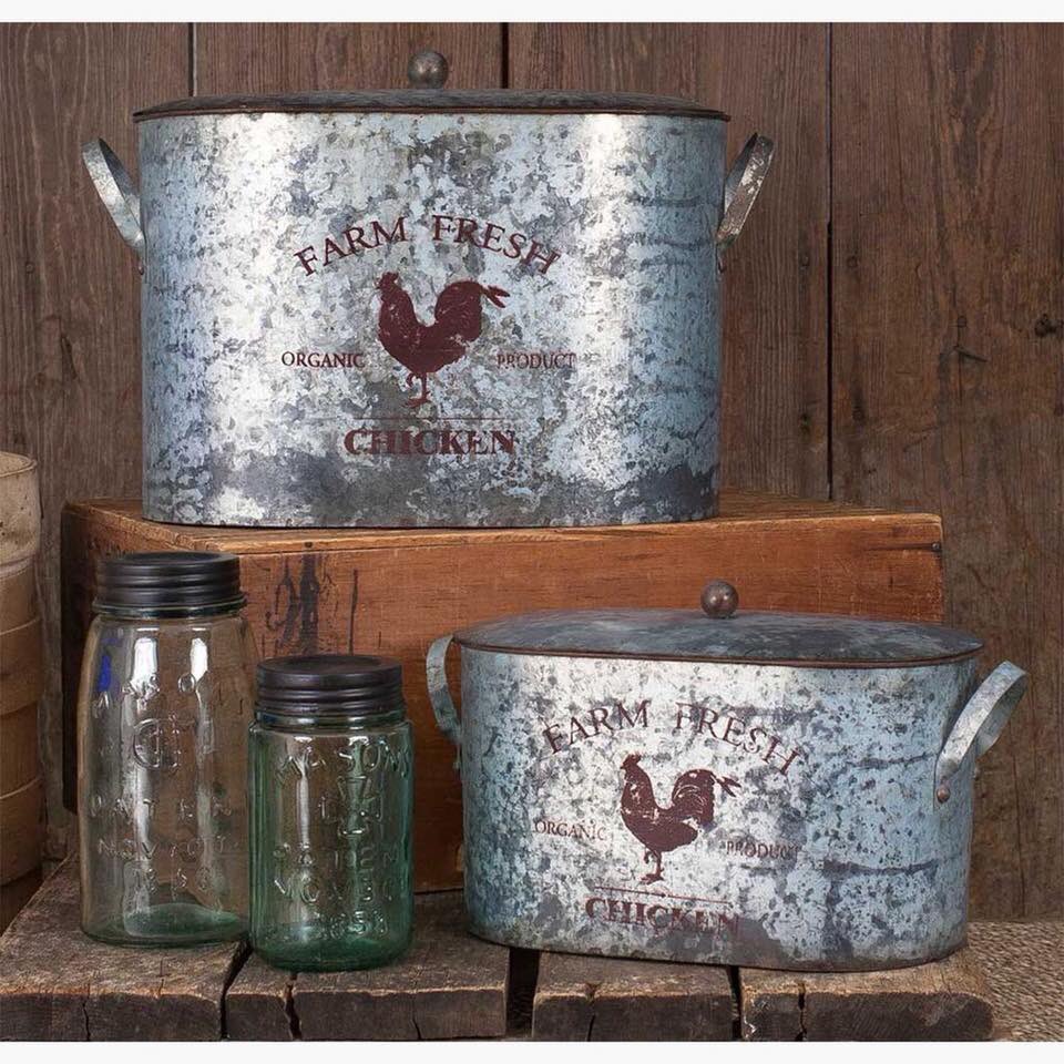 ModernFarmhouss's tweet photo. Farm Fresh Buckets With Lids ~ Set Of 2
$76

https://t.co/nzGFKaklbU
#farmhouse #rustic #MondayMotivaton #metal #homedecor #lovedecorating #farmfresh #chickens https://t.co/WhugTjefjb