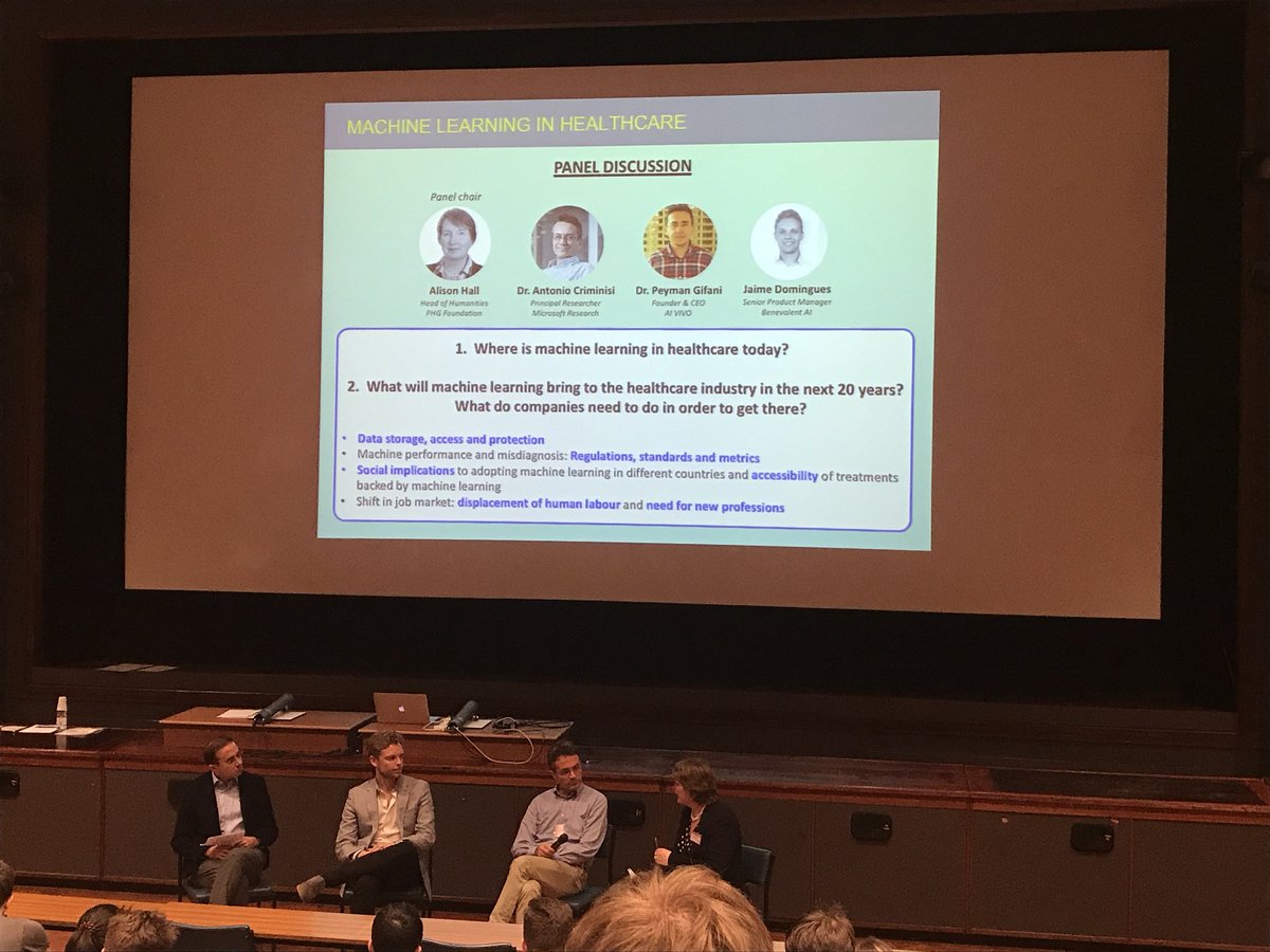 pahinipandya's tweet photo. What is the single biggest data challenge? - Alison Hall @PHGFoundation Access to high quality data @MSFTResearchCam , negative data @benevolent_ai @benevolent_bio, data dynamism and access AI VIVO #IFMachineLearning #panel #KickOff https://t.co/cGqVFxJnBc