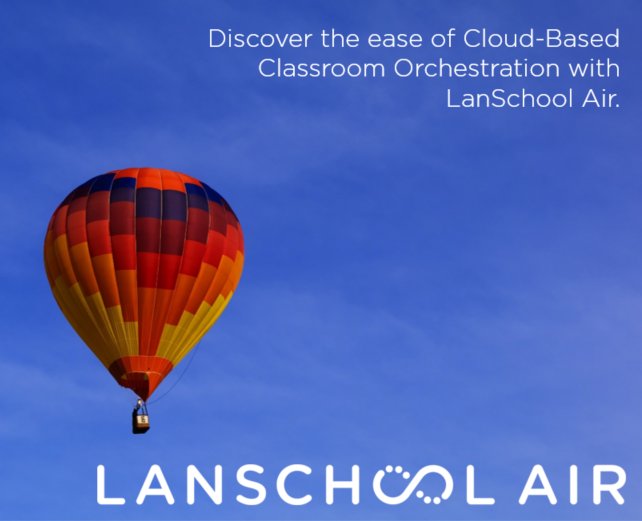 LanSchool's tweet photo. Discover the ease of Cloud-Based Classroom Orchestration with LanSchool Air. https://t.co/B6ftePDnnb. #GoogleClassroom #Chromebooks #ClassroomManagement https://t.co/r86MEkFfhV