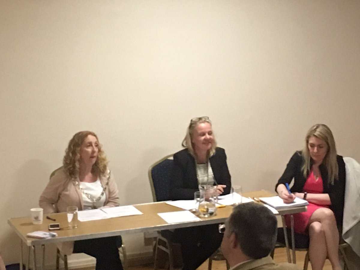 Daventry_TC's tweet photo. LIVE Cllr Lynne Taylor with the Town Clerk responding to questions from the floor #community #daventry #townassembly #lovedaventry https://t.co/cHXbHWiDKM