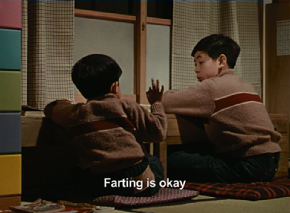 FilmStruck's tweet photo. Some #MondayMotivation from Yasujiro Ozu's GOOD MORNING ('59) https://t.co/rIPcXtqQx4