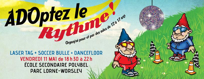 ADOptez le rythme! Un événement créé par et pour tous les ados de la région qui aura lieu le 11 mai prochain de 18h30 à 22h au parc Lorne-Worsley à #Beloeil! bit.ly/2qUJDbE