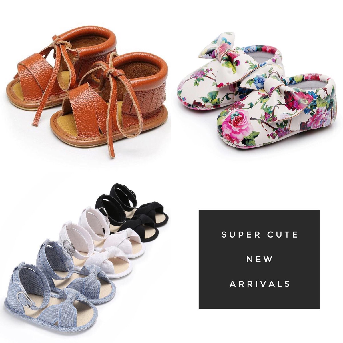 So excited about these sweet new spring &amp; summer footwear arrivals! Which is your favorite?! 

Shop new arrivals here: babebasics.com/collections/ne…