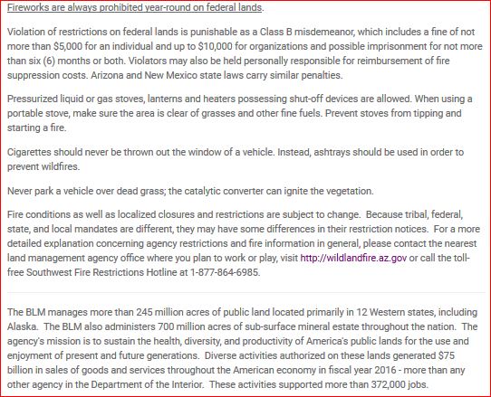 CCFirenIncident's tweet image. #DryConditions Trigger #FireRestrictions in Southeastern #Arizona May 1 Effective Tuesday, May 1, the Arizona Department of Forestry and Fire Management, Bureau of Land Management Gila District, all districts of the Coronado National... #CochiseCounty #SantaCruzCounty #PimaCounty