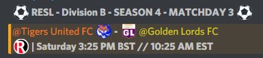 MartinTigers's tweet photo. RESL | Division B Fixtures are up! https://t.co/jjny6OdzPf