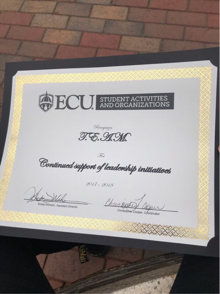 We are on a roll !!
Recognization for the Continued support of leadership initiatives