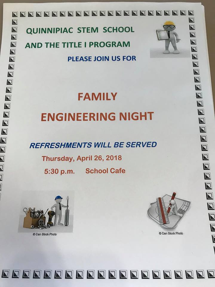 Mark your calendar!   Thursday night at 5:30 is our #EngineeringNight come build, play and learn as a family!
