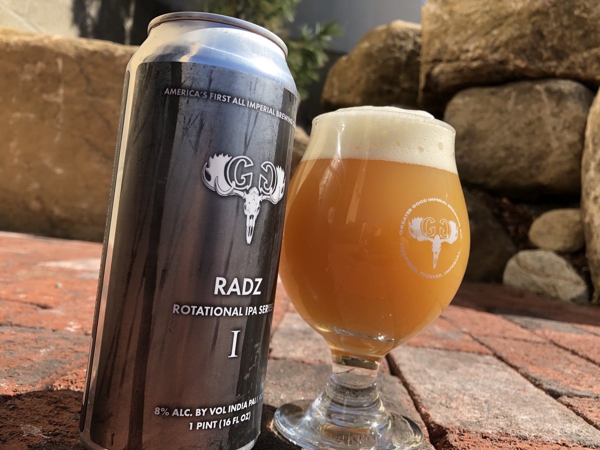 greatergoodbrew's tweet photo. Radz I was the first juice bomb we brewed here in Worcester, and it was so well-received that we brought it back for another go-around! Dry hopped with Enigma hops and Ekuanot lupulin powder, Radz I will be available again tomorrow in cans and on draft! 🍻🍊#TwoCanTuesday https://t.co/b1U39qg620