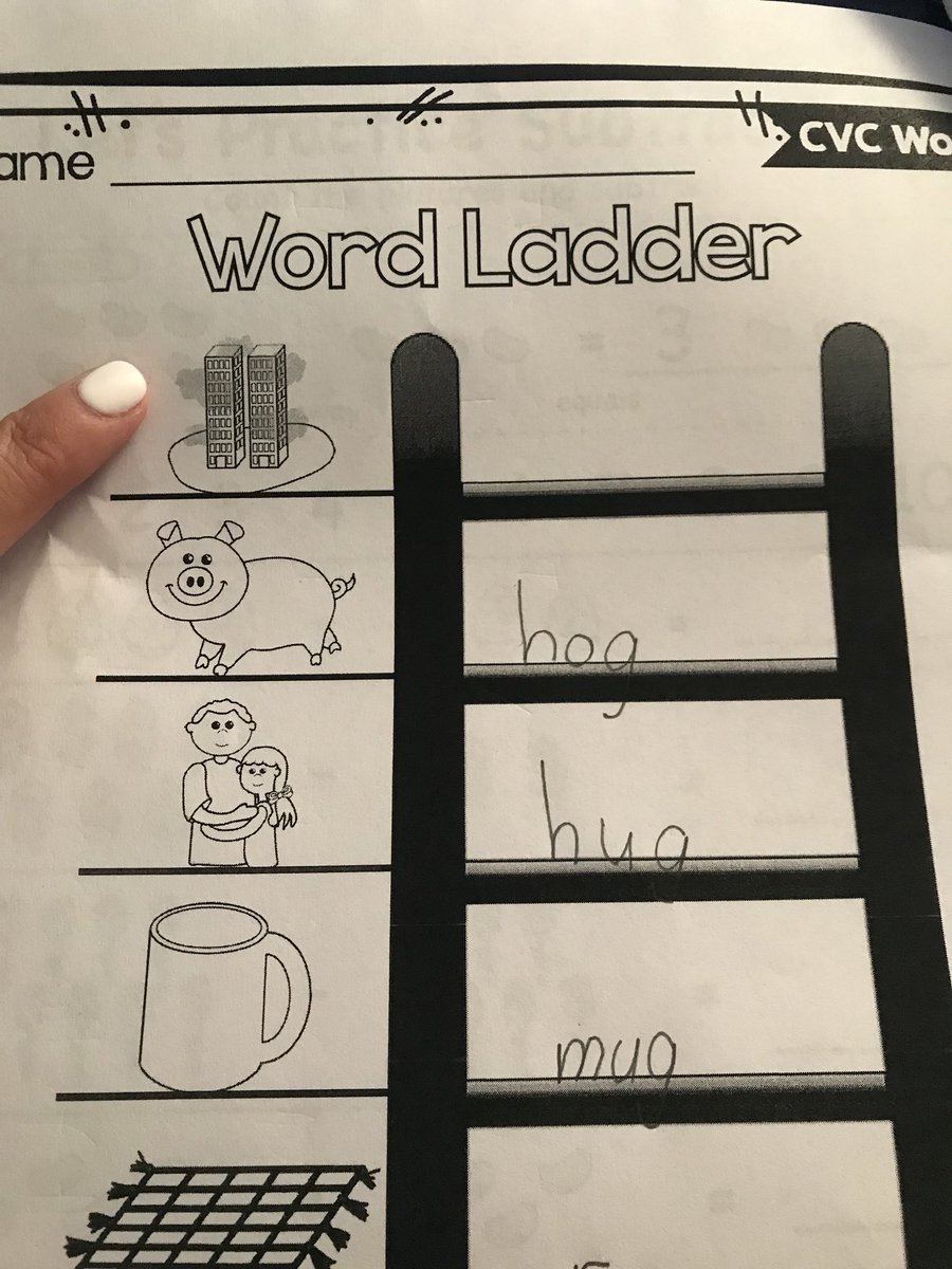 kristenhewitt's tweet image. Anyone smarter than a Kindergartener? #wordladder #imstumped