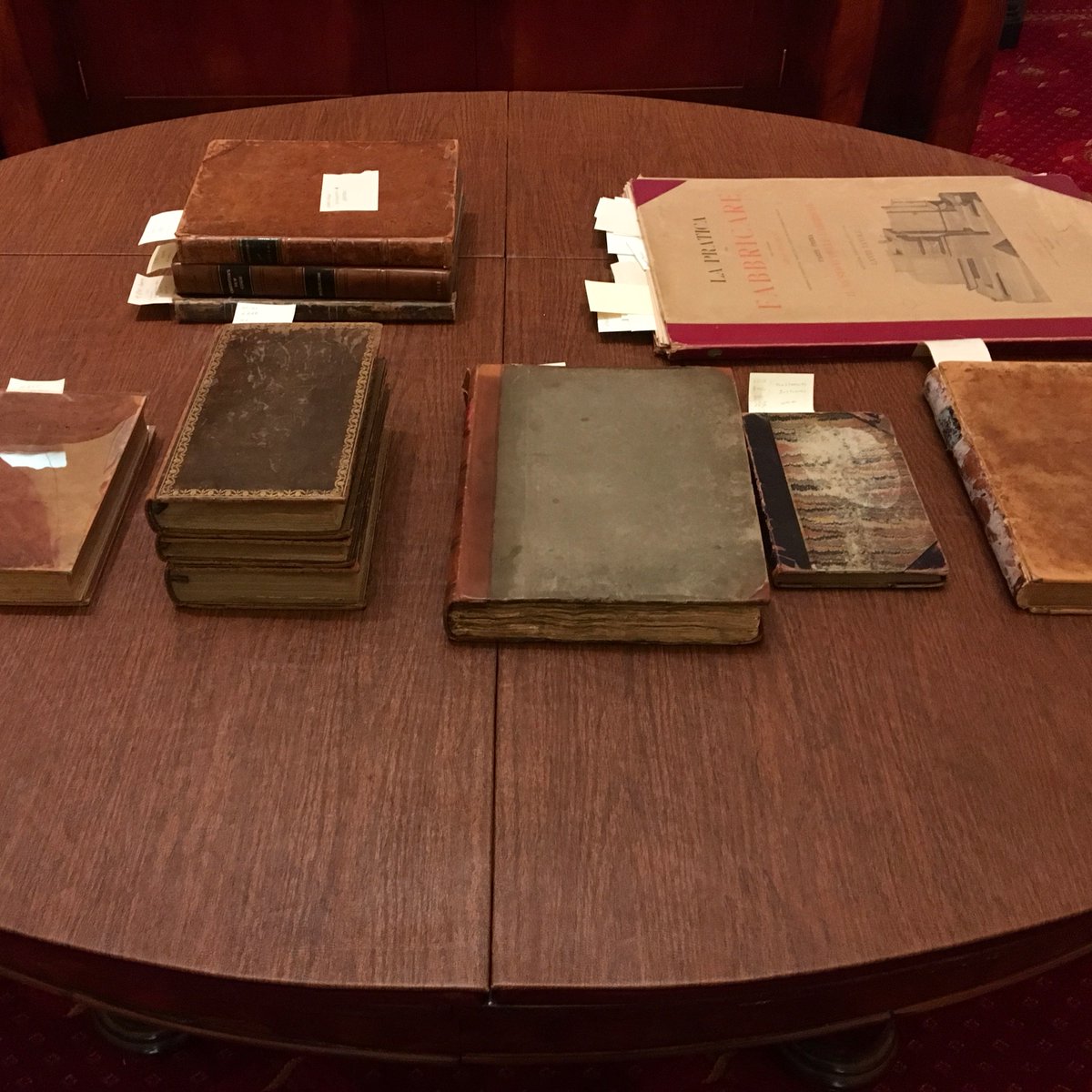 ArchLibND's tweet image. The #RRBR is all set for class tomorrow. Carlo Formenti, Peter Nicholson, and William Johnston. #architecture #building #geometry #carpentry