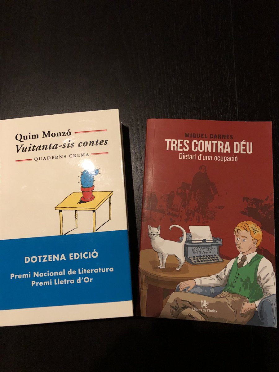 llatzerdelamor's tweet photo. Aquest any em venia molt de gust llegir algun autor seriós i m’he trobat dos. Un d’aquest any i un altre que ja te anys. @QuimMonzo i @miqueldarnes m’acompanyaran uns quants dies! https://t.co/RajUljggx0
