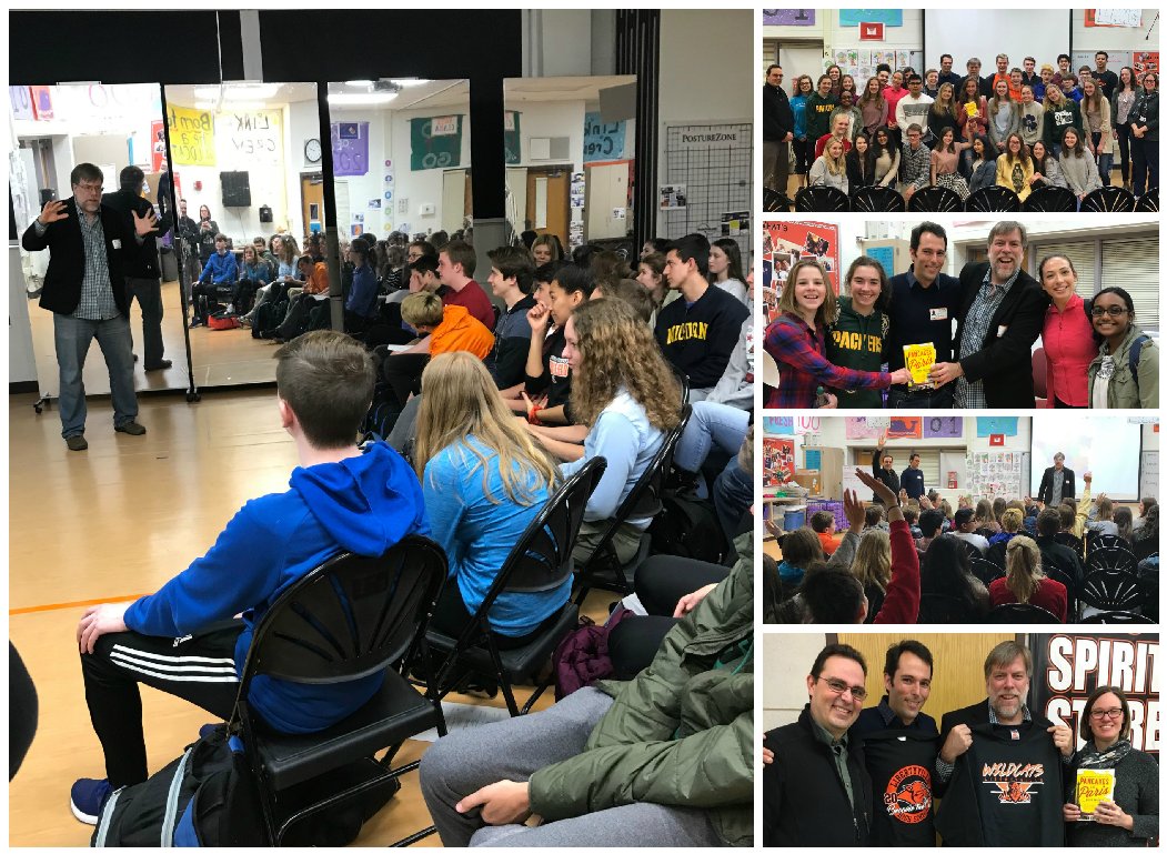 District128's tweet photo. LHS French Classes Enjoy Reading of "Pancakes in Paris" by the book's author, Craig Carlson: https://t.co/5vRbuJlgaq https://t.co/yiT3UB1tvc