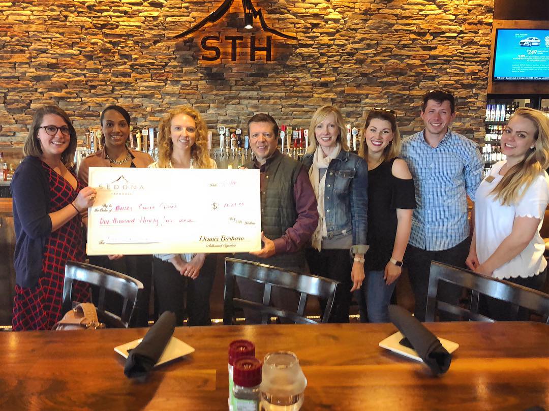 RichmondBrunch's tweet photo. Today we got to go out to @Sedonataphouse to get their check for #RVABrunchWeekend! Sedona Taphouse donated over $1,000 to @VCUMassey.
We’re at over $28,000 raised for @cancerresearch at Massey! Thanks again for everyone who supports this event and Massey. https://t.co/ZFI9ZxDAfK