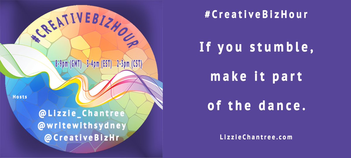#CreativeBizHour

If you stumble, make it part of the dance.

LizzieChantree.com
#BusinessQuotes #Quote #Quotes #Business