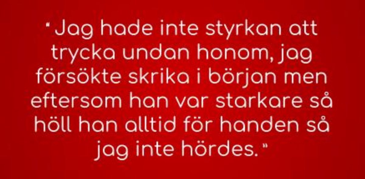 VaraVittnesmal's tweet photo. Följ @Varavittnesmal på Instagram eller #VåraVittnesmål på Facebook för att läsa vittnesmålen i sin helhet. 
#metoo  
#varavittnesmal #SexuelltVåld #bryttystnaden https://t.co/KDY9YNLdL9