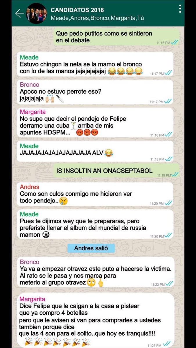 PINKY_OFICIAL's tweet photo. Así las cosas después del #DebabteINE
@RicardoAnayaC @JoseAMeadeK @lopezobrador_ @JaimeRdzNL @Mzavalagc invitado @FelipeCalderon
@Quintana_JMG @VitoArturo @mac_cazar18 @lord_rudo @Pharmaguru1 @DelacrTuzchars @TiaMargaraFranc @QuintoPoderNews @DoroteoMorro @RocioAragonOax https://t.co/XcZm6kxuOj