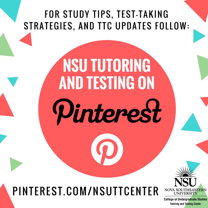 Follow us on <a href="/Pinterest/">Pinterest</a> for tips and advice on making the most of your time at NSU! @NovaSE