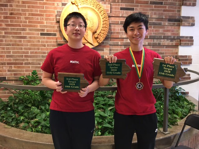 JCSD_MathClub's tweet image. Congratulations to Chris Yao and Matthew Ding at the State Math Competition!!!  Chris Yao got 1st place in the Target round and 2nd place in the Sprint round for 11th grade!  Matthew got 3rd place in the Target round for 10 grade!  Way to go!  #MATH.