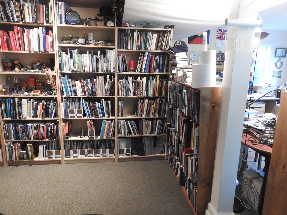 CavasShips's tweet photo. World #Book Day. I love 'em, can never have enough of 'em, but where to put 'em? Just a snippet here . . . https://t.co/2LMukQd50j