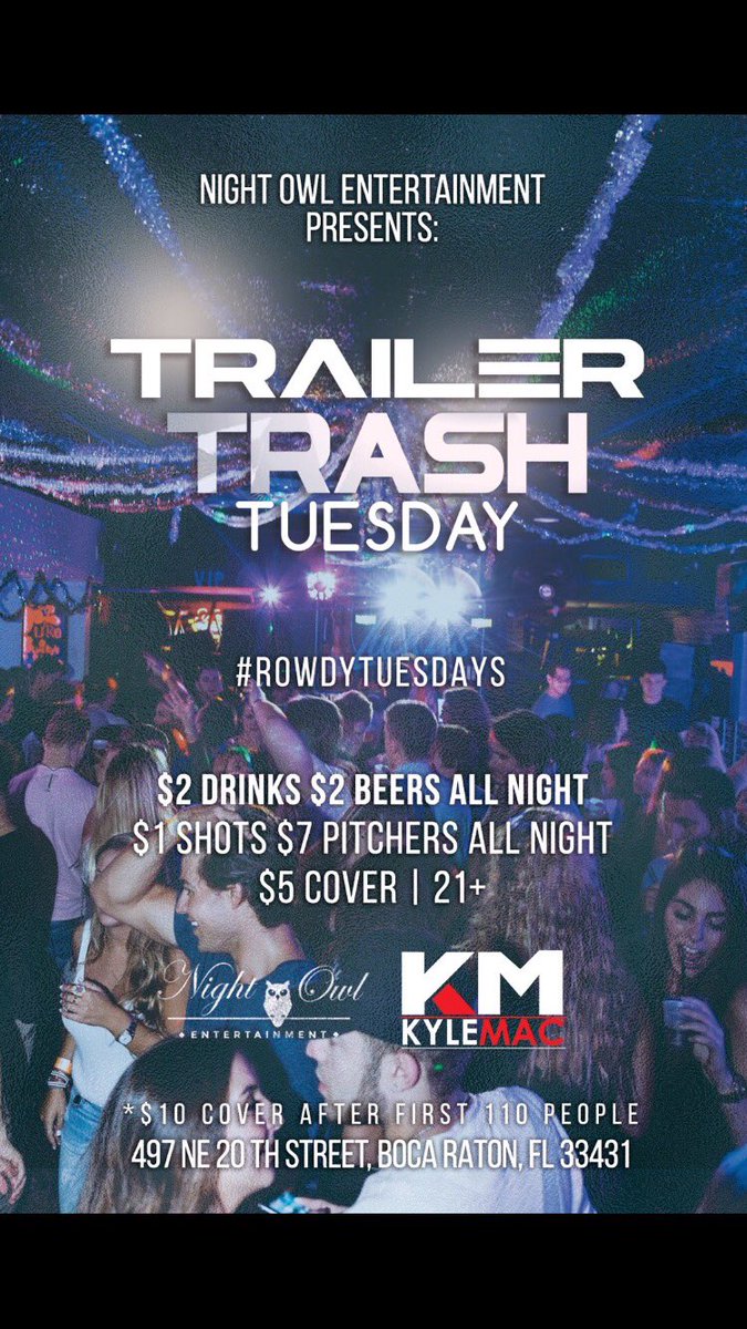 nickminio's tweet photo. The BIGGEST come back since @KingJames hairline, Trailer Trash Tuesdays at Luckys is back https://t.co/KGxcBZfNTf