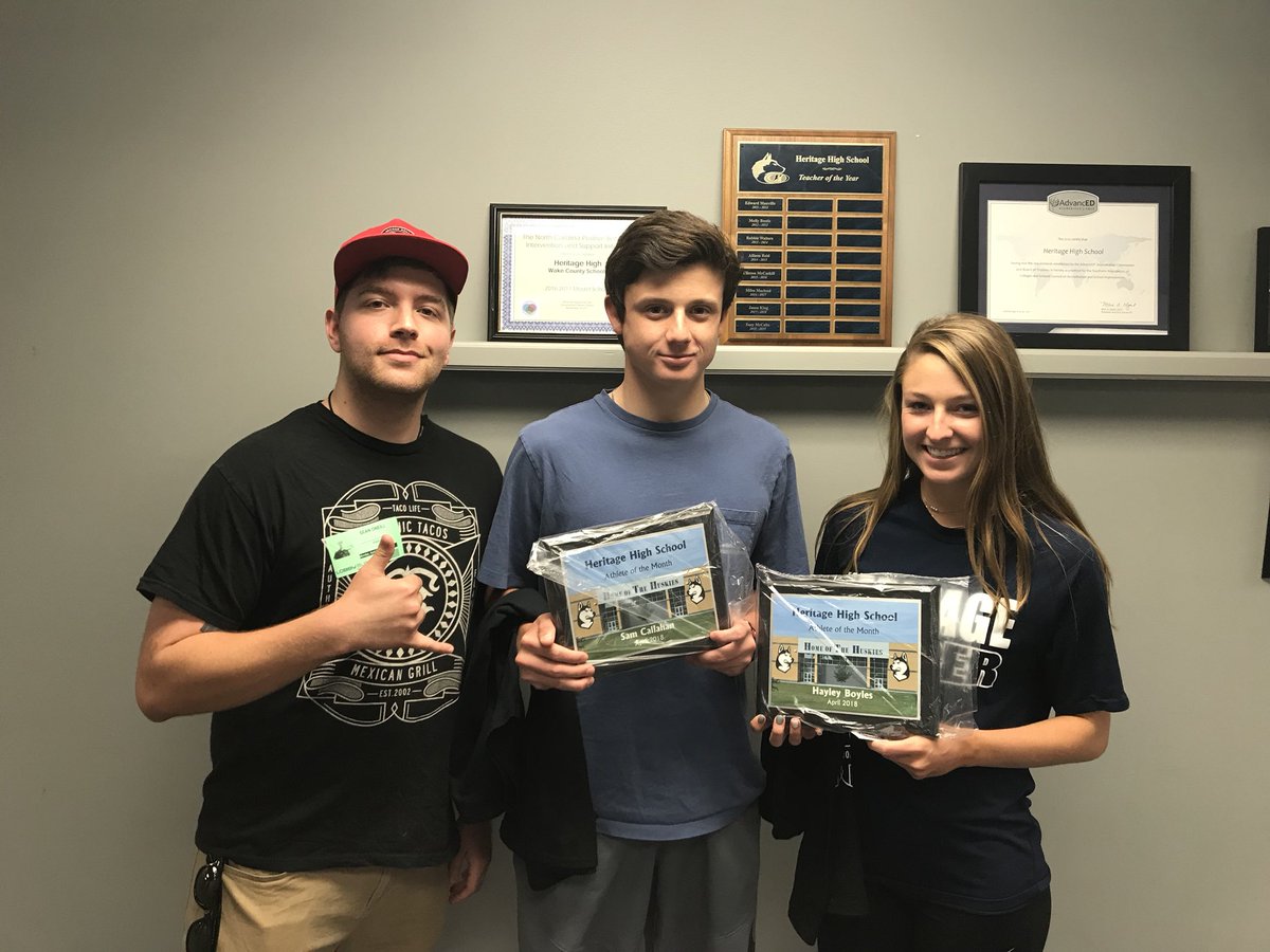 Husky_Athletics's tweet photo. Congrats to our Chronic Taco @chronictacosnc ATHLETES OF THE MONTH: Sam Callahan-golf &amp; Haley Boyles- girls soccer @HH_Hooligans https://t.co/E6YavXYz0g