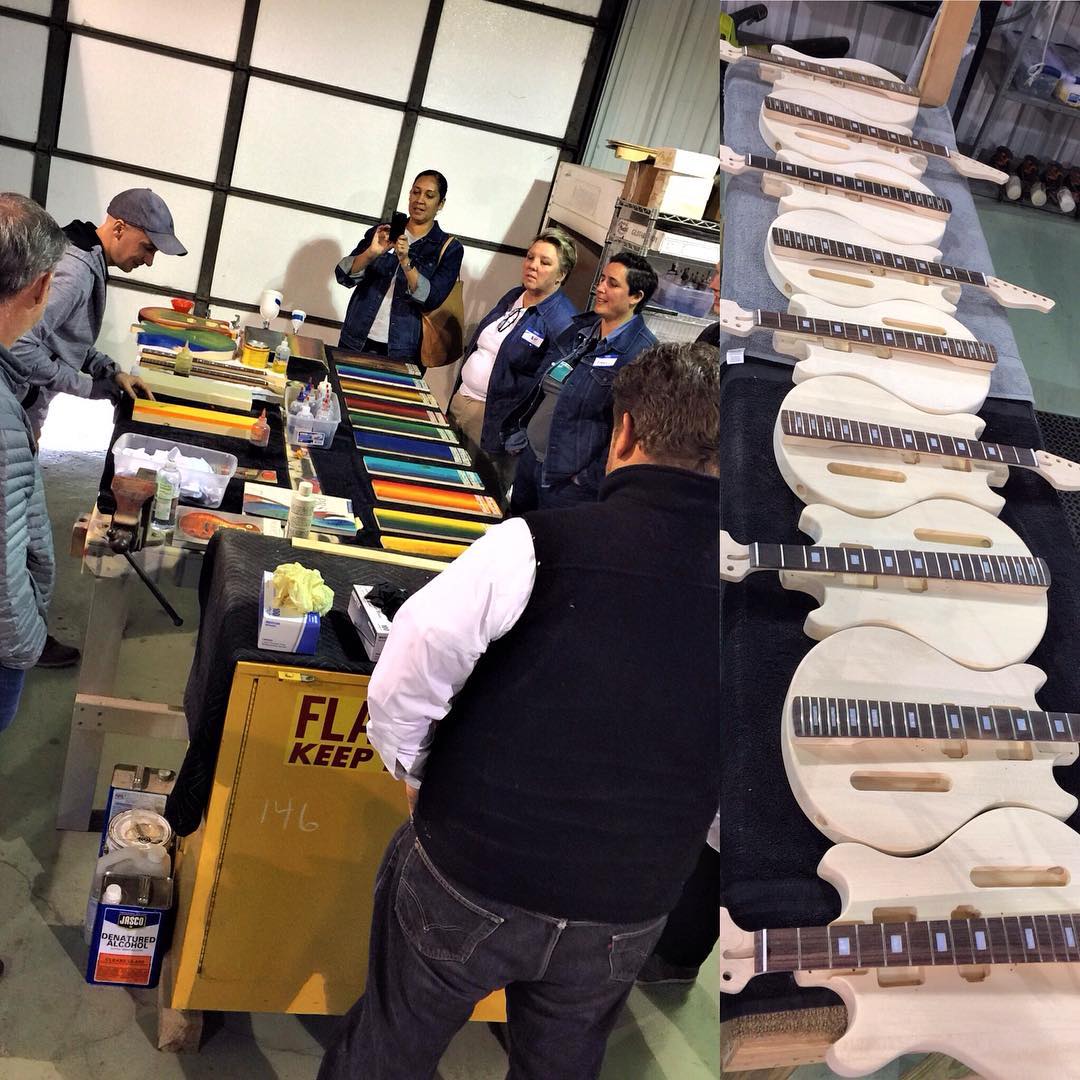 The group from <a href="/OpenX/">OpenX</a> recently joined us for a workshop. After a quick demo on staining, they were underway! Our workshops are great for team building! #nashvillemade #musiccity #openx #teambuilding #builtnotbought