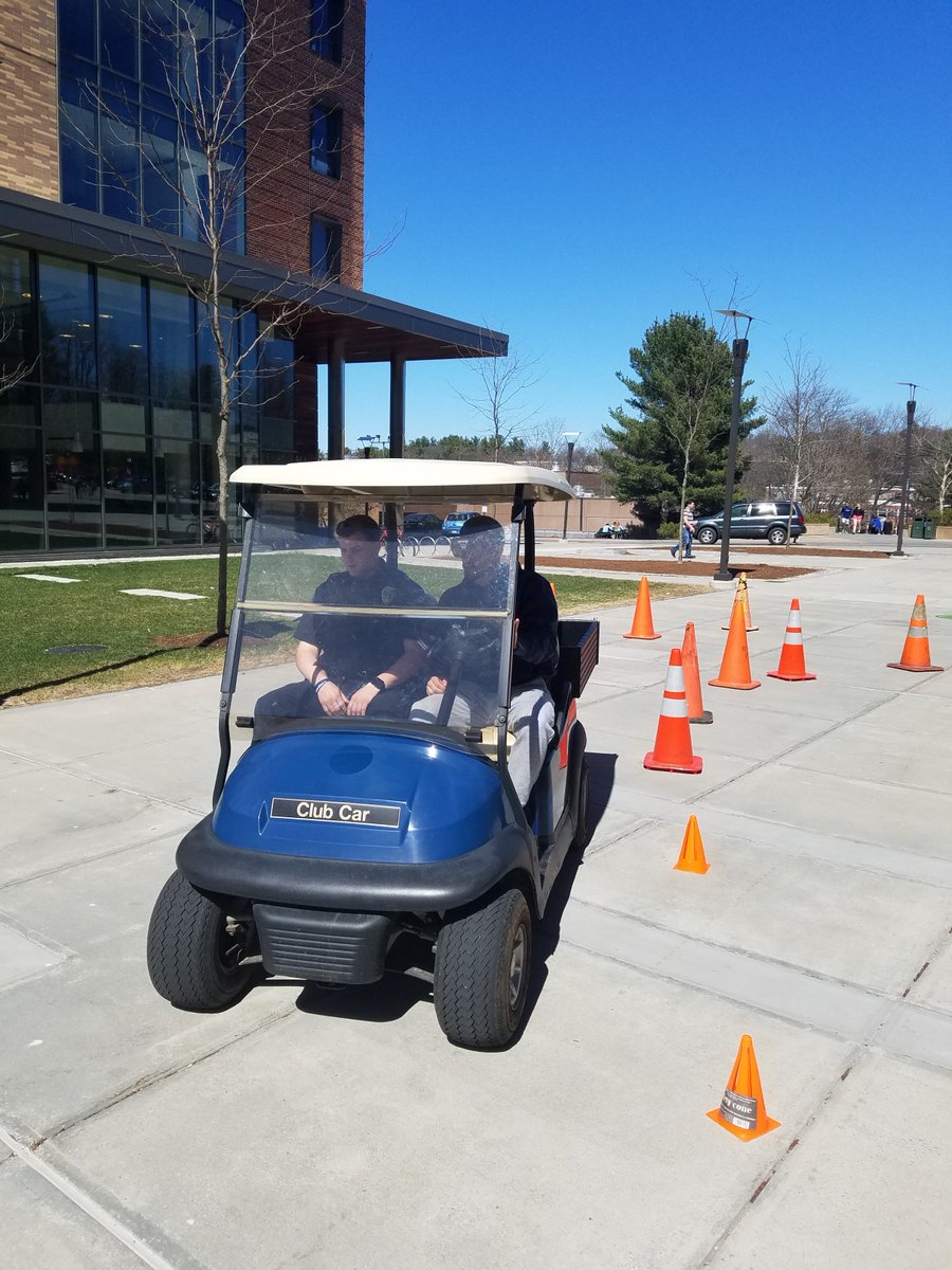 WSUPD's tweet photo. Impairment goggles on Wasylean/Sheehan patio! Join us to see the dangers impairment can cause. #LESM #WSUPD #WSU #DrunkRegrets https://t.co/xXX3EeUrKn