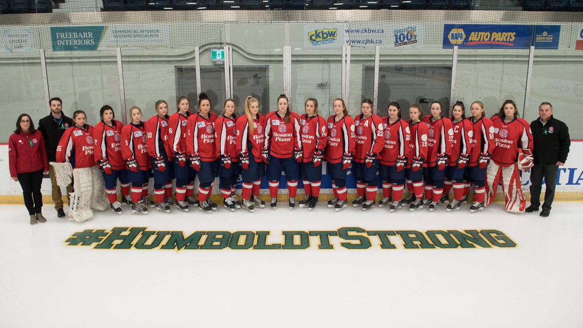 Game day @HC_EssoCup <a href="/HockeyNSFemale/">Hockey NS Female</a> <a href="/MBPaaa/">Metro Boston Pizza</a>  vs  <a href="/stalbertslash/">St. Albert Slash</a> puck drops  7pm Tickets available @lclc box office #EssoCup #humboldtstrong
