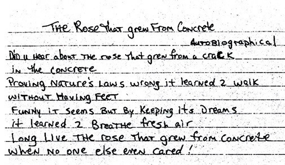 2PAC on Twitter: "The Rose That Grew From Concrete by Tupac Shakur. #PoetryMonth #Tupac… "