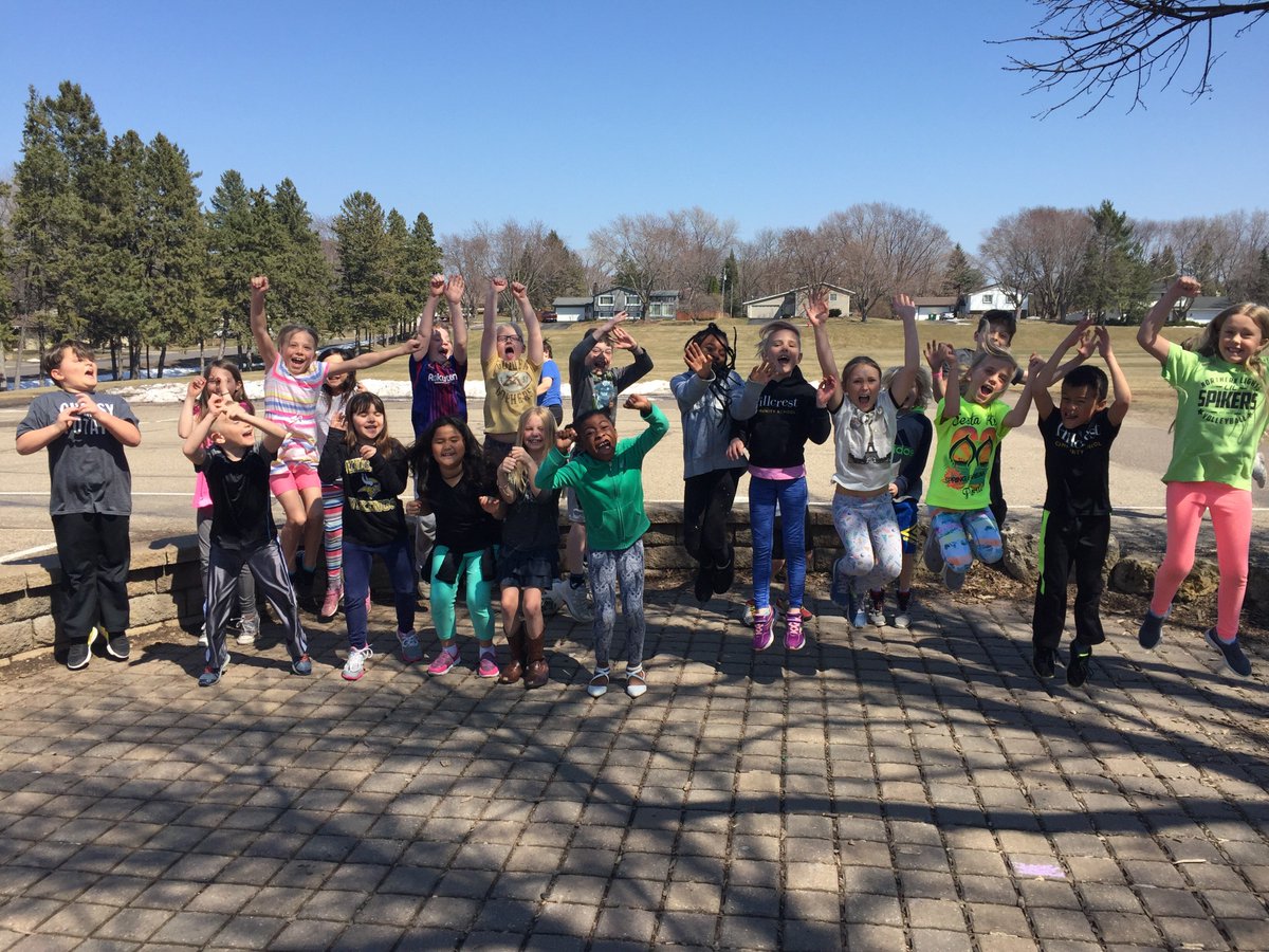Amy W.'s 2nd graders here <a href="/Hillcrest_Comm/">Hillcrest Community School - Bloomington, MN</a> are thrilled that Spring is finally here! So am I!  #spring #WarmestDayOfTheYear #outside #recess #HillcrestProud
