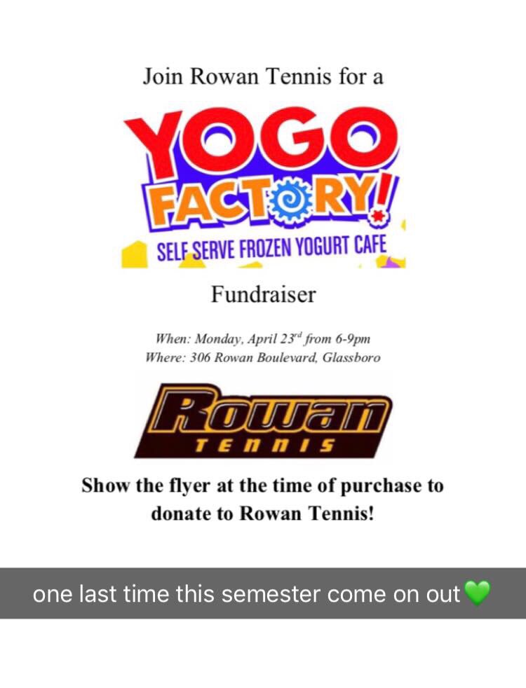 Come out and support🤗 #RowanTennis