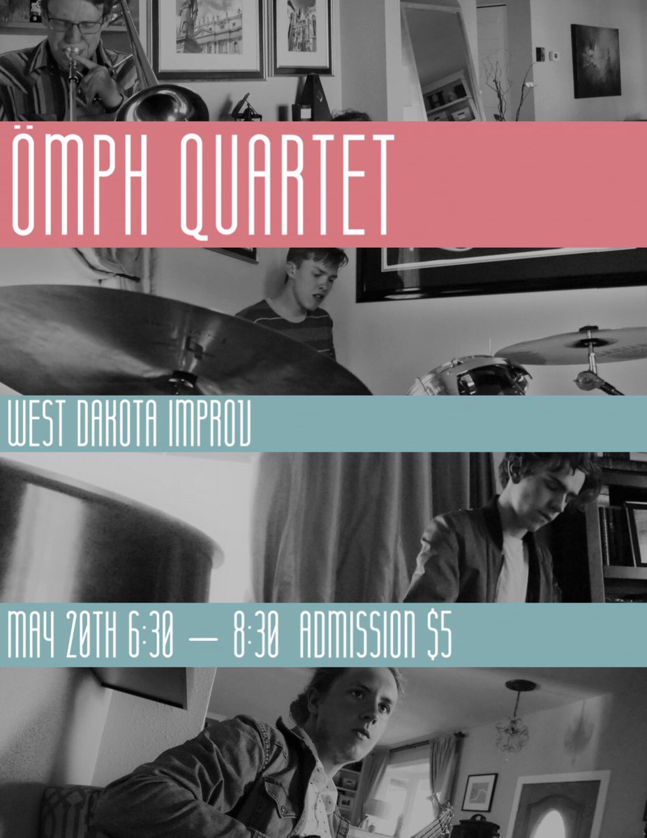 beadsdzg's tweet photo. Yo everybody if you wanna support some local musicians and enjoy some awesome jazz fusion, come check out Ömph at West Dakota Improv. Hope to see y’all there!!!! https://t.co/MLggGiK93g
