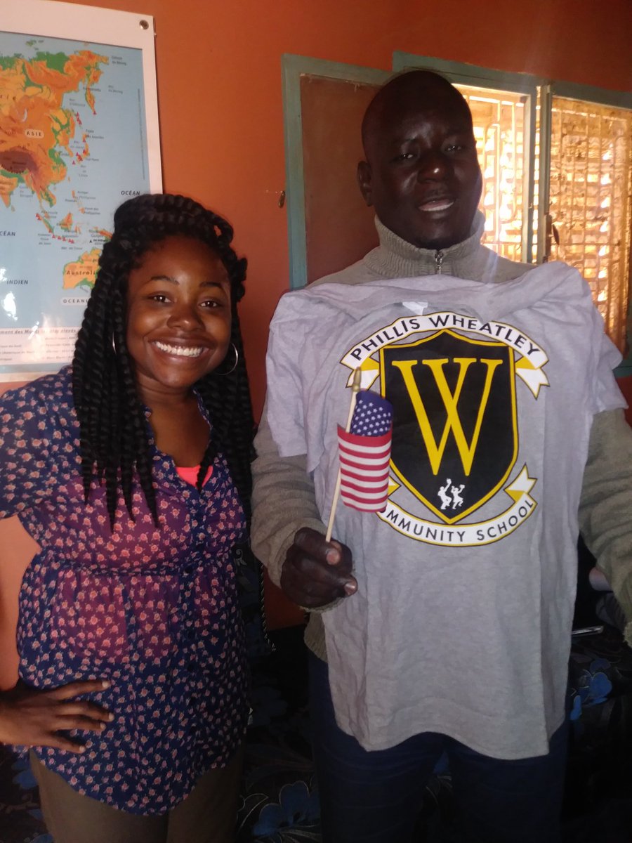 Ree_Aki18's tweet photo. #PWCS
#Firstlineschools
#TGC #Senegal
First day at Ndiamoune Middle.
The Principal and teachers were wonderful.
USA and Wheatley Swag Bag were greatly appreciated https://t.co/NCOKz1b6Q3