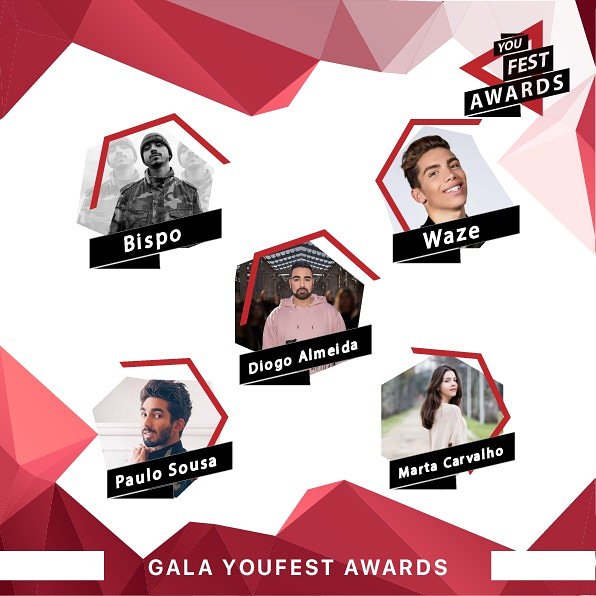 Achavas que não íamos ter mais novidades para ti? A Gala YouFest Awards vai contar com as atuações de <a href="/bispo2725/">BISPO</a>, @PauloSousaYT, Marta Carvalho, <a href="/wazeoficial/">Waze</a> e <a href="/DiogooAlmeidaaa/">Diogo Almeida</a>. Garante já o teu bilhete. 😆  #youfestawards #yfa2018