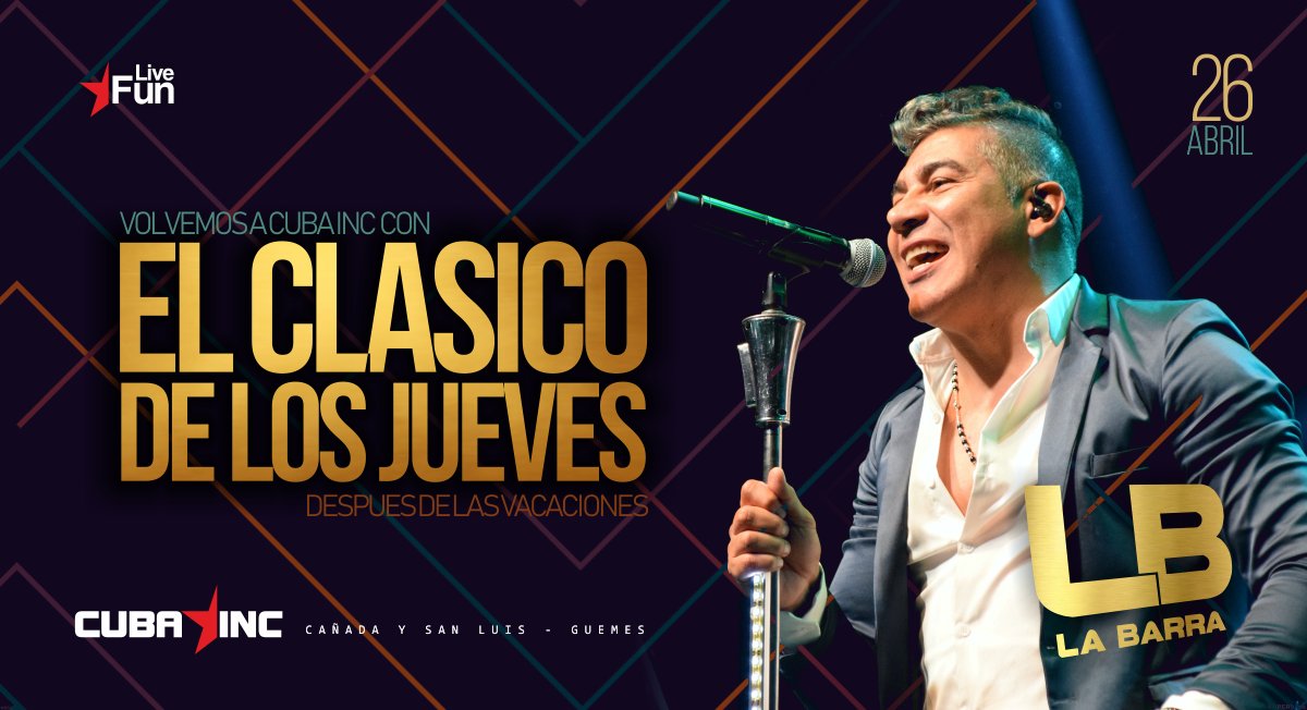 labarraoficial's tweet photo. El finde largo empieza en #CubaInc
► Con el gran clásico de los jueves!
>>> No te quedes afuera <<< https://t.co/3oxr5aL8iH