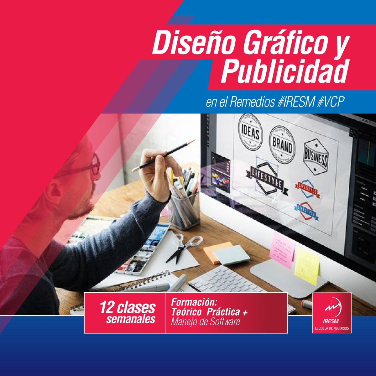 IRESMsuperior's tweet photo. 📣📣📅🏃‍♀️Estás a Tiempo!, ya se encuentran abiertas la pre-inscripciones para la #capacitación intensiva en 👨‍💻👩‍💻#Diseño #Gráfico y #Publicidad. Reservá tu lugar en 👉https://t.co/xqLKlvnRpJ ó por correo  📧 a iresm.edn@gmail.com. Clases inician en mayo. https://t.co/abREY98fSj